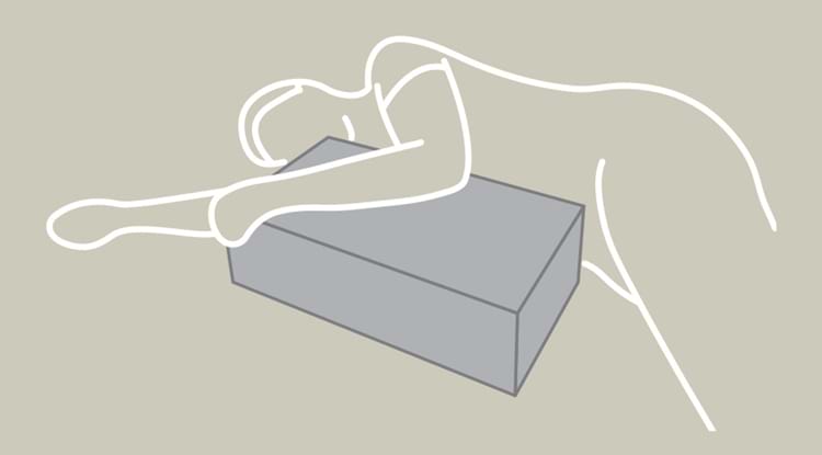 Illustration af lejring af arm i sideleje