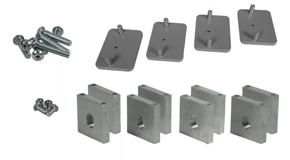 Montagesæt til 2 afstandsstykker